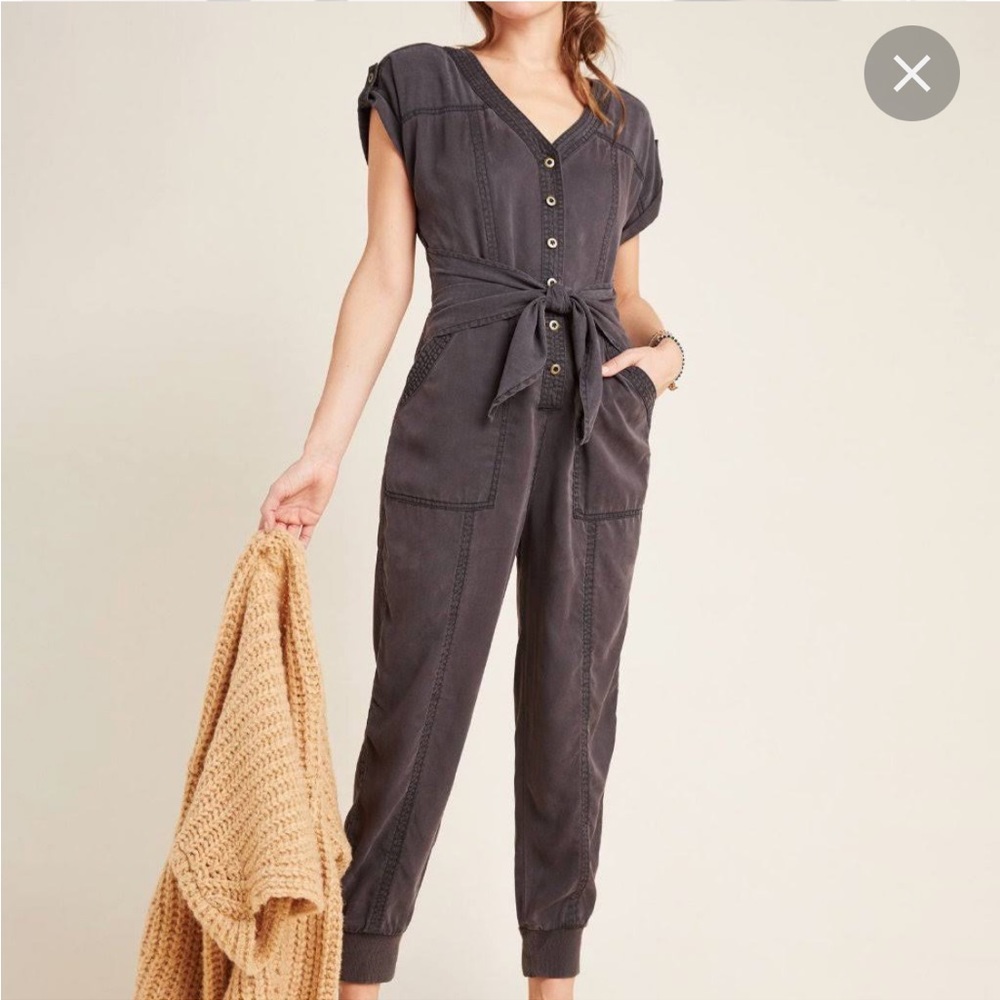 Anthropologie Grey Jumpsuit